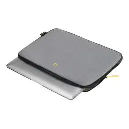 DICOTA Skin FLOW - Housse d'ordinateur portable - 13" - 14.1" - gris, jaune (D31743)_3